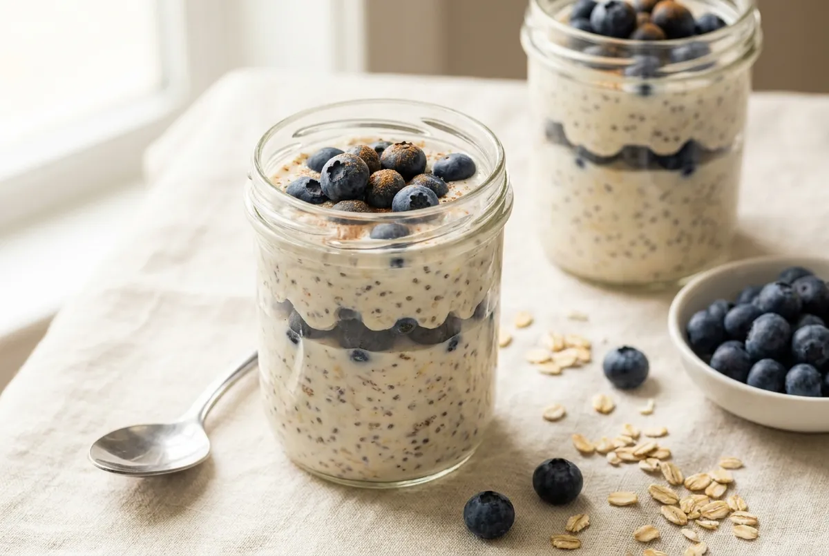High-Protein Overnight Oats with Greek Yogurt (30g Protein, No Powder)