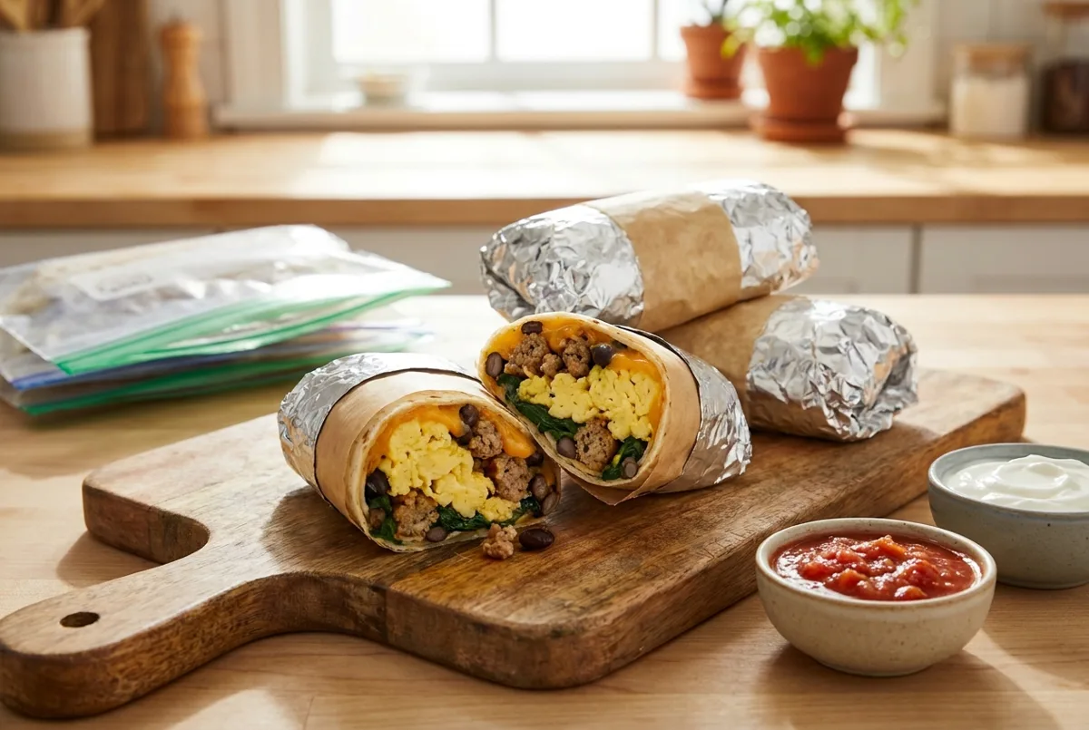 High-Protein Freezer Breakfast Burritos (33g Protein)