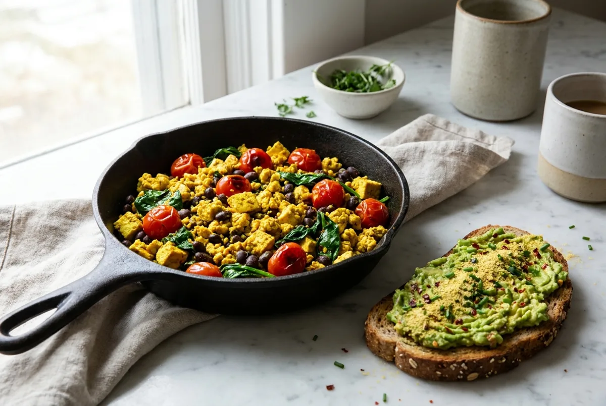 High-Protein Tofu Scramble With Spinach (31g Plant Protein)
